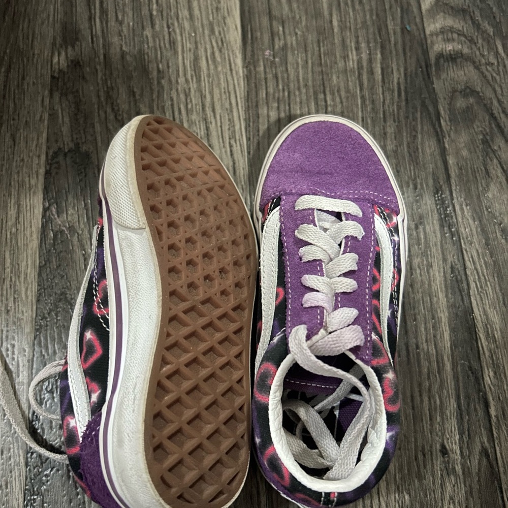 Vans Kids Sneakers - Purple and Black with Pink Accents